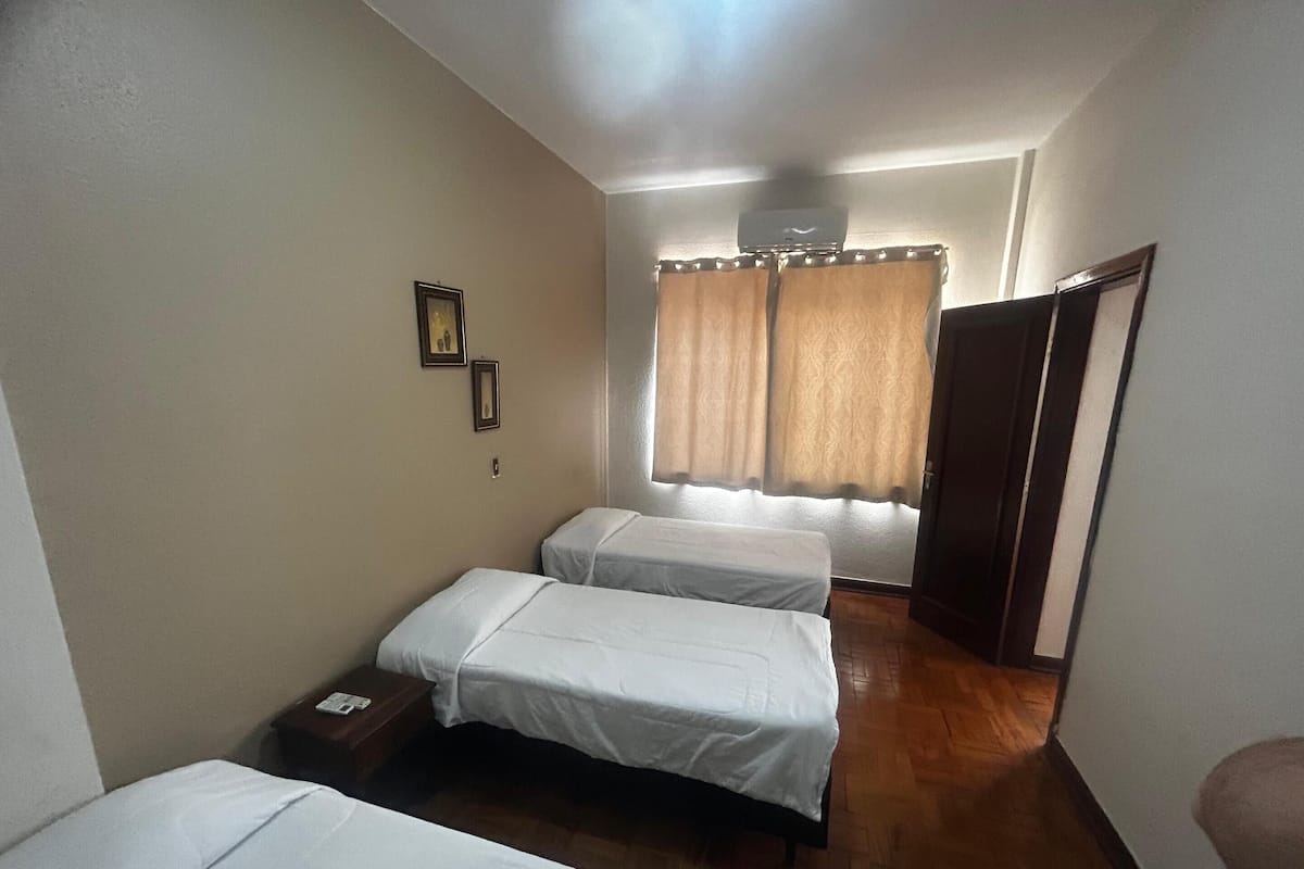 Laptop workspace, free WiFi, bed sheets