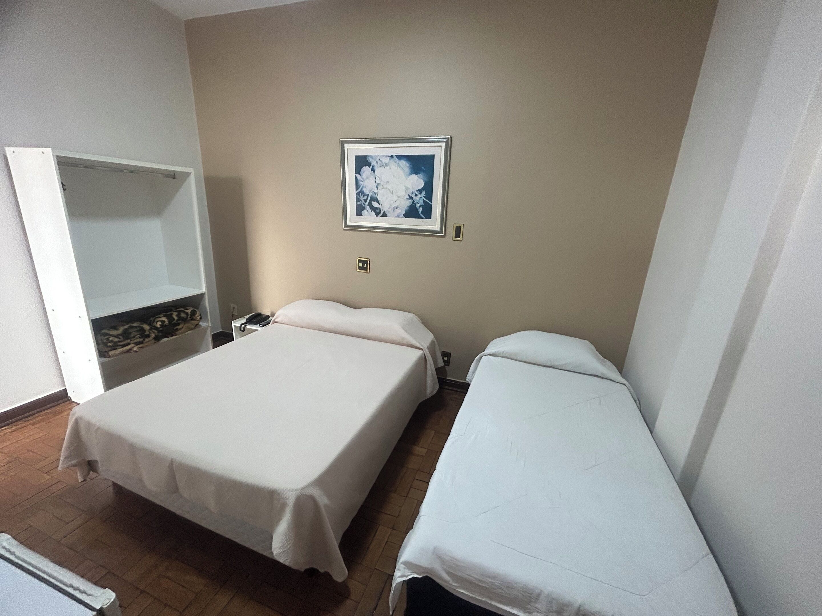 Laptop workspace, free WiFi, bed sheets