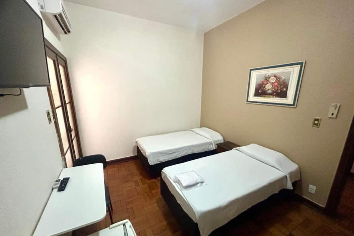 Laptop workspace, free WiFi, bed sheets