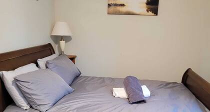 Reasonably large room with  luxurious bathroom and a fitted kitchen