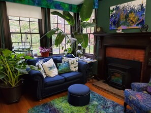 Smart TV, fireplace, printers