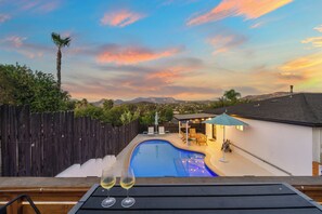 A heated pool