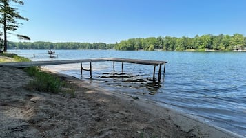 Beach nearby, sun loungers, beach towels