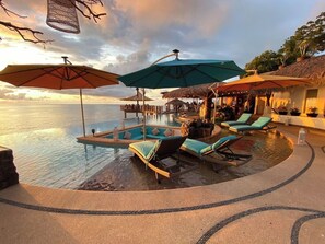 A heated pool