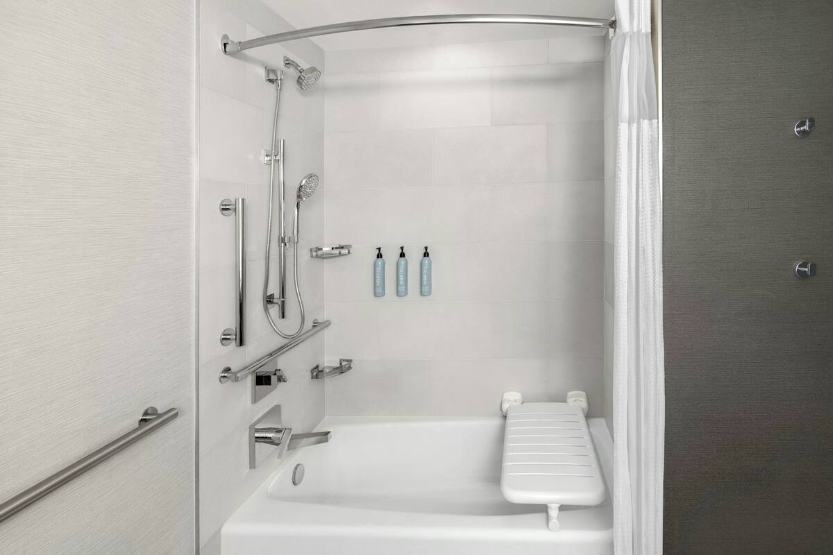 Free toiletries, hair dryer, towels, soap