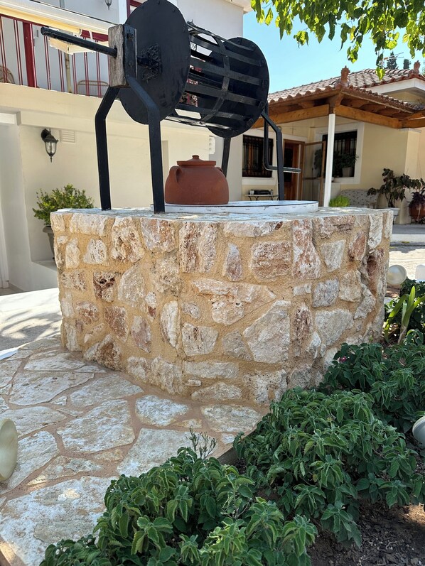 Comfort Apartment, Courtyard View | Terrace/patio - IRIS' Garden Retreat (Corinth)
