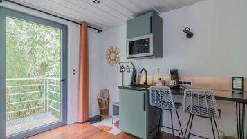 Studio Exclusif, vue jardin, en mezzanine