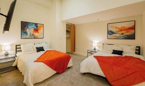 2 bedrooms, iron/ironing board, travel cot, WiFi