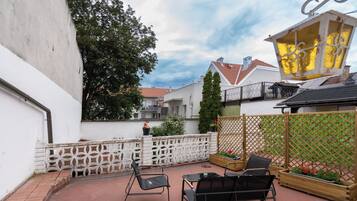 Departamento Confort, para no fumadores, cocina | Terraza o patio