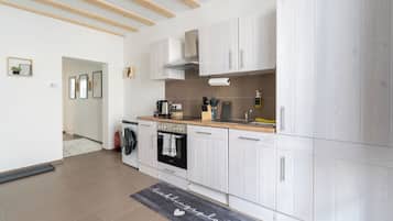 Superior Apartment, 1 King Bed with Sofa bed, Non Smoking, Kitchen | Private kitchen | Fridge, oven, stovetop, dishwasher