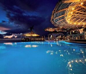 A heated pool