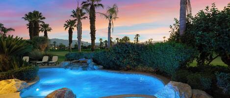 Outdoor pool, a heated pool