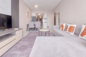 Deluxe Apartment | Living area - Elegant And Luxury 3Br Apartment At Sky House Bsd (Pagedangan)