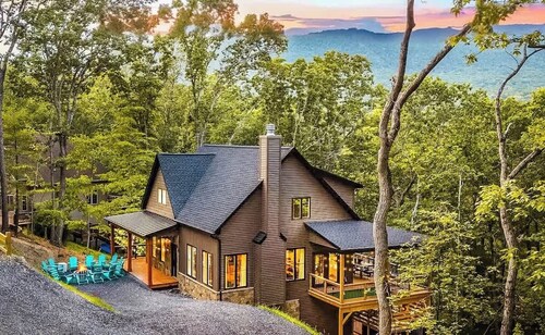 LUX Cabin Theater HotTub FirePit GameRm MtnViews