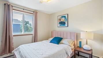 2 bedrooms, iron/ironing board, travel crib, WiFi