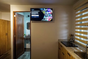 Comfort dubbelrum | Eget pentry | Minikylskåp, mikrovågsugn, spishäll och grytor/köksredskap