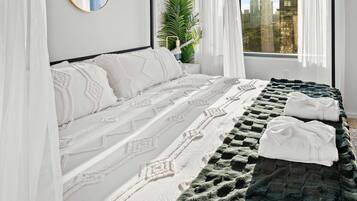 1 bedroom, iron/ironing board, travel crib, WiFi