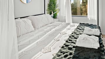 1 bedroom, iron/ironing board, travel crib, WiFi