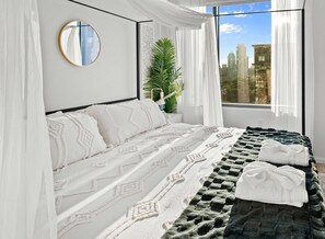 1 bedroom, iron/ironing board, travel crib, WiFi