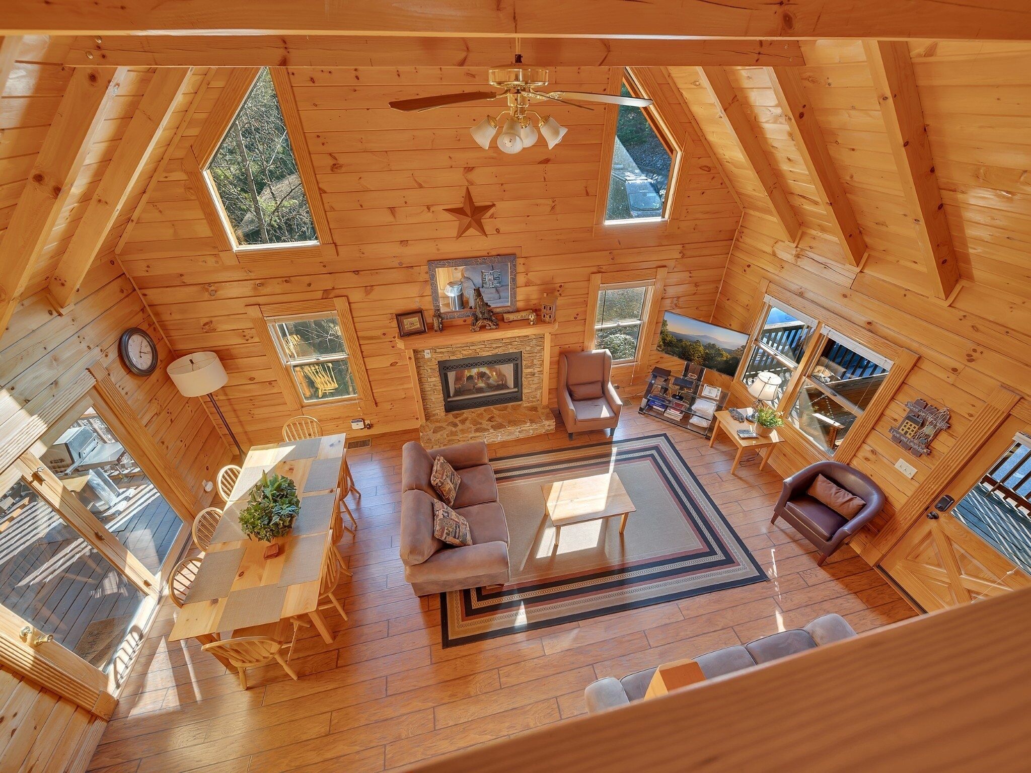 Cabin, 5 Bedrooms | Living area | Smart TV