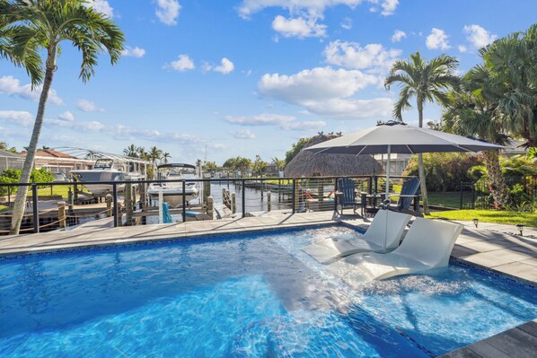 A heated pool