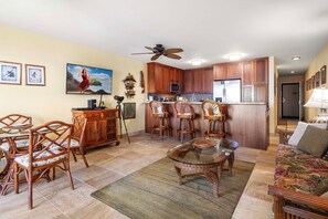 Condo, 1 King Bed (Sea Village 4-206) | Living area