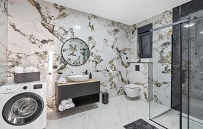 Shower, hair dryer