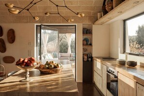 Fridge, oven, dishwasher, coffee/tea maker