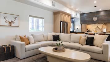 TV, fireplace, offices