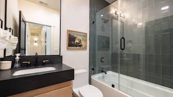 Douche, sèche-cheveux, serviettes fournies