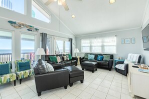 TV - New Beach Front Home|Huge Sun Deck|$200 Free Activities Daily|Sun Deck|Pets Welcome|Outdoor Shower (Galveston)