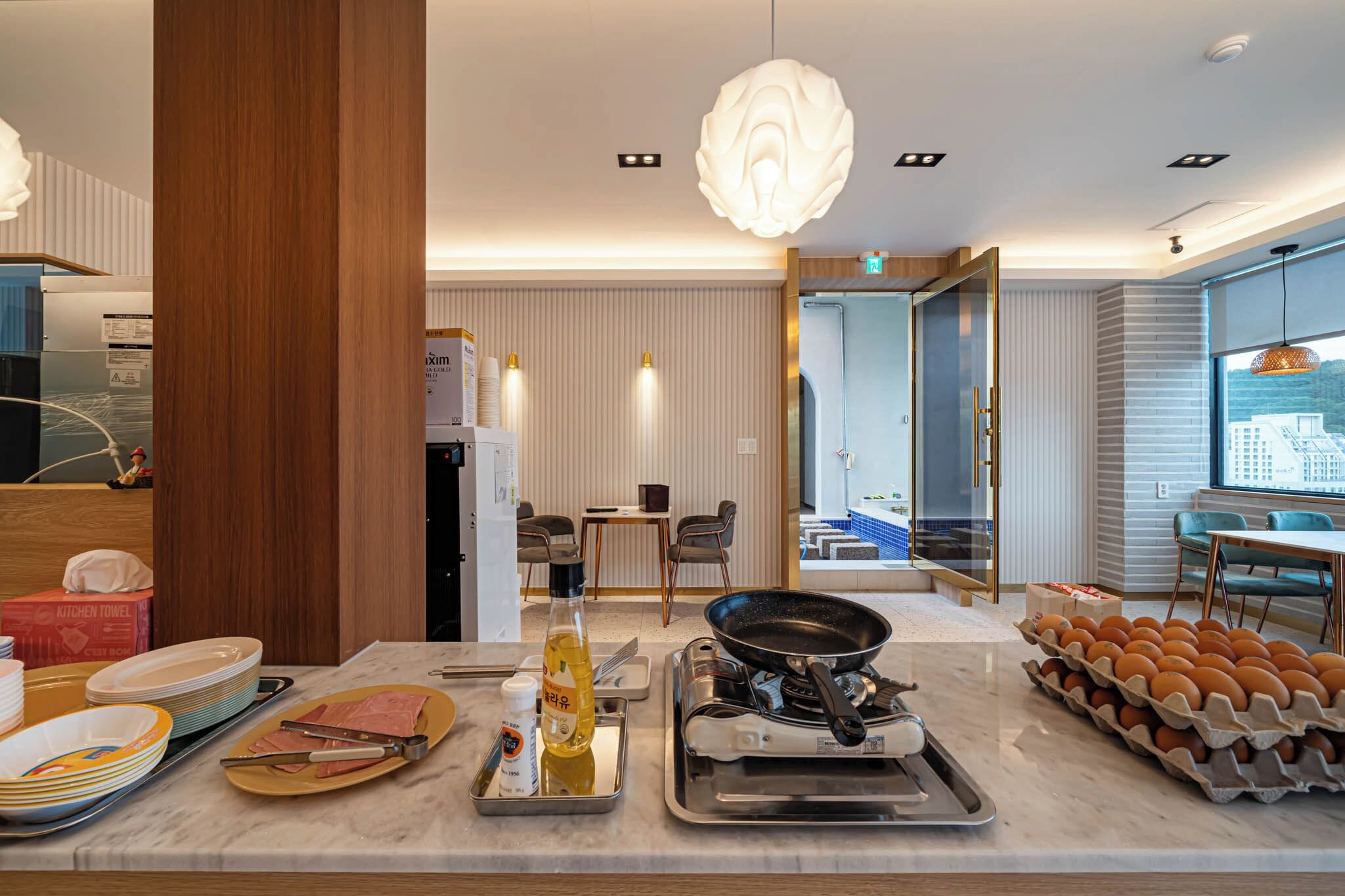 Colazione self-service, servita tutte le mattine (10000 KRW a persona) 