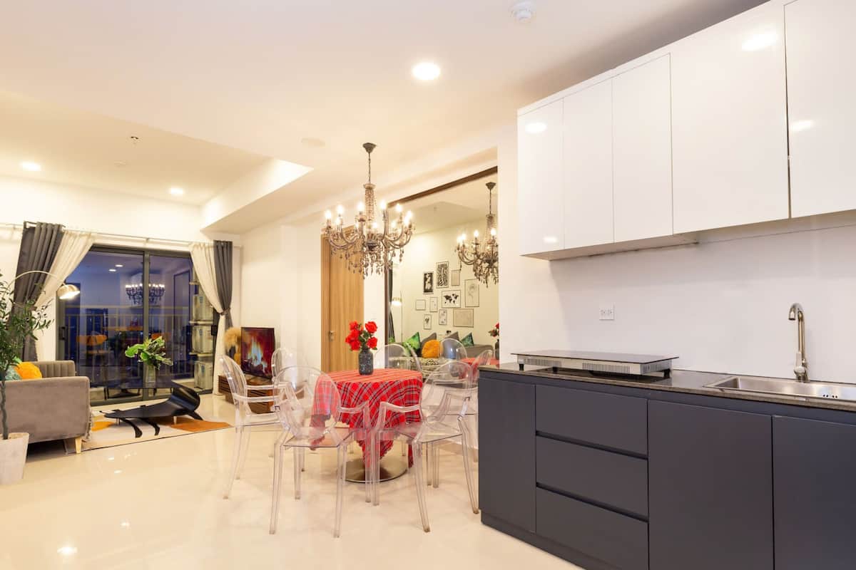 Appartement Deluxe, 3 chambres, vue ville | Cuisine privée