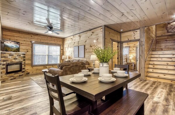 Interior - New cabin with private pool, views, hot tub, arcades, foosball, and charm! (Sevierville)