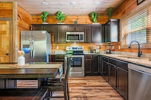 Microwave, oven, stovetop, dishwasher