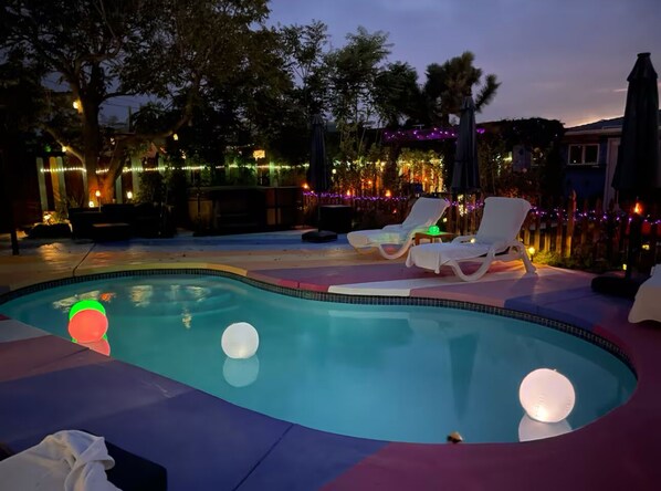 A heated pool