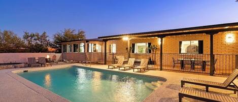 屋外プール、温水プール
