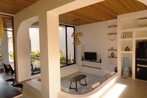 Deluxe Condo, 2 Bedrooms, Private Pool | Living area - Samstiti Pool Suites Bingin Beach  (Pecatu)