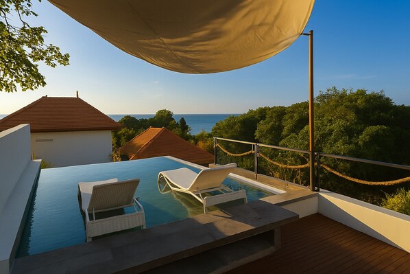 Deluxe Penthouse, 1 Bedroom, Private Pool, Ocean View | Private pool