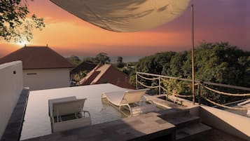 Penthouse Deluks, 1 kamar tidur, kolam renang pribadi, pemandangan samudra | Kolam renang pribadi