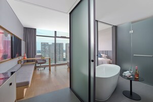 Premier Double Room, River View | Premium bedding, down comforters, free minibar, desk