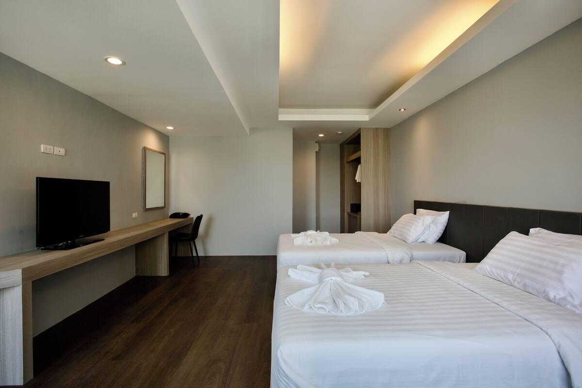 1 habitación, caja de seguridad en la habitación y cortinas blackout