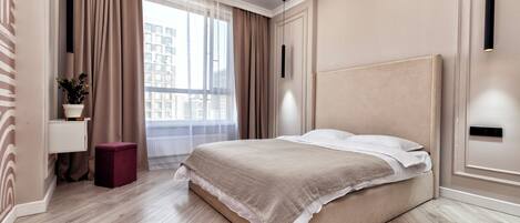 1 室のベッドルーム、アイロン / アイロン台、WiFi、ベッドシーツ