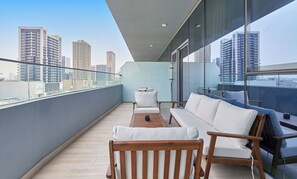 Apartamento luxo, 1 quarto, sacada | Sacada