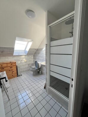 Shower, hair dryer