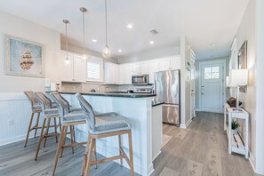 Oven, stovetop, dishwasher, toaster