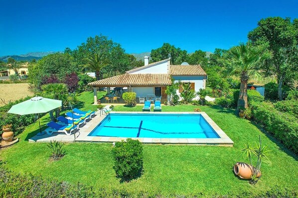 Pool - Finca Gerania, quietly located vacation home with garden and pool, near the beach 3 km (IB)