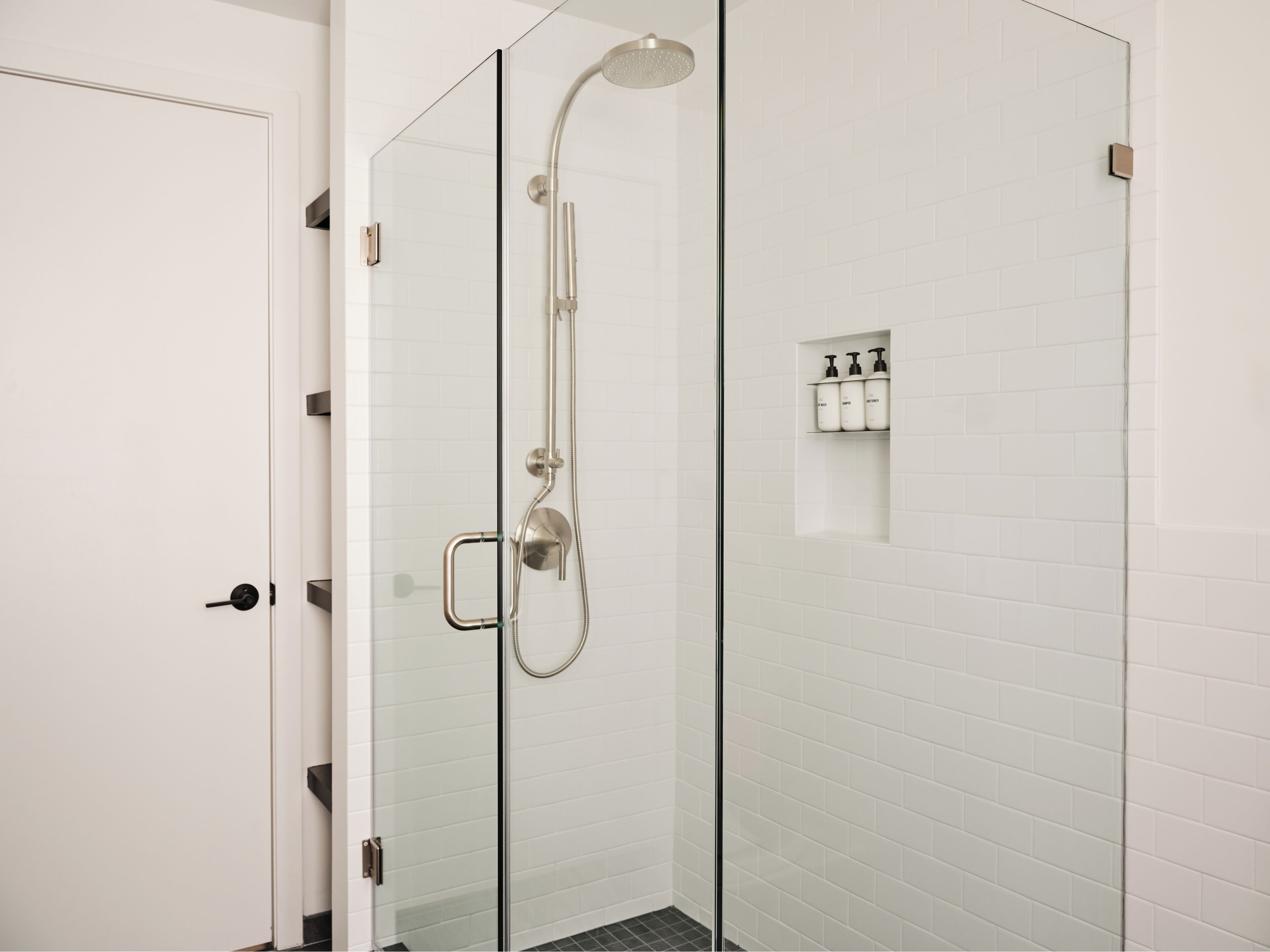 Superior One Bedroom, King (24/7 Front Desk) | Bathroom | Shower, hair dryer, towels, soap