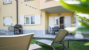 Leilighet, 1 soverom, hageutsikt, 1. etasje | Terrasse/patio