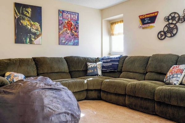 Unleash your inner geek in our pop-culture-themed media room.